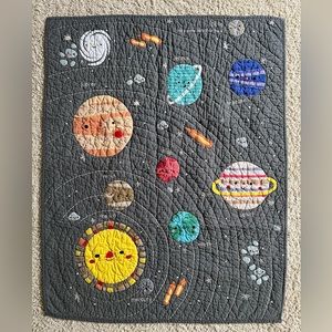 Land of Nod Solar System crib/toddler bed blanket